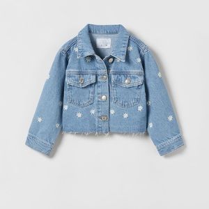 ✨SALE✨ ZARA EMBROIDERED DENIM JACKET ✨SALE✨